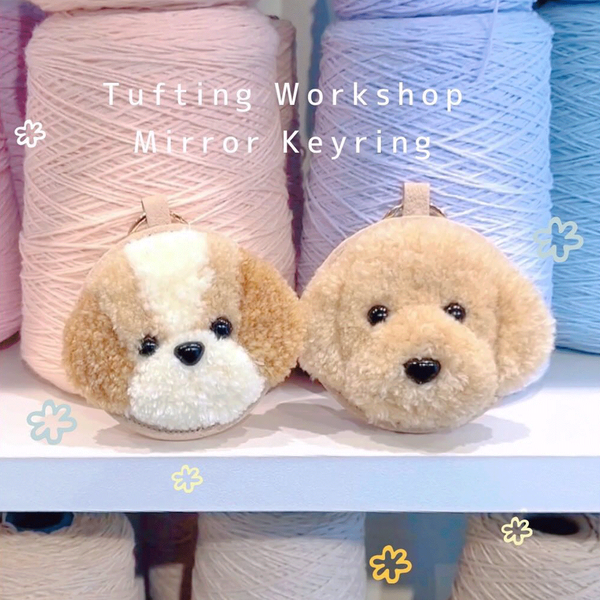 Workshop Tufted pawtner Mirror Keychain